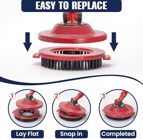 BOCA STORY Circle Mop Heads 4Pcs Scrub Brush