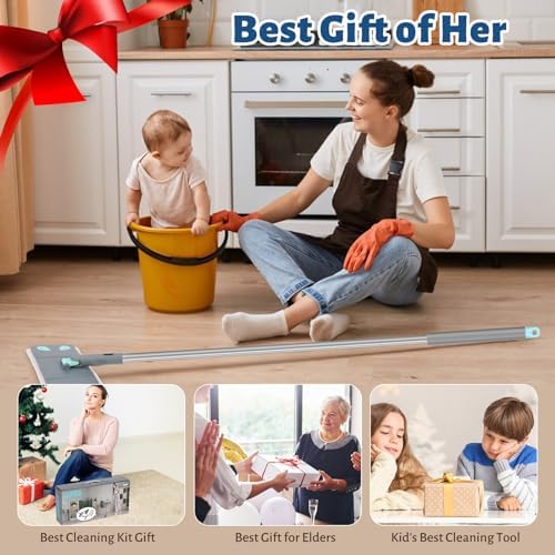 LANNIU 3-in-1 Detachable Broom and Mop Set Combo for RV