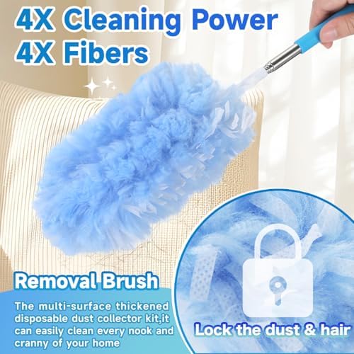 Hakfhsd Duster Refills with 360 Rotation Handle for Swiffer