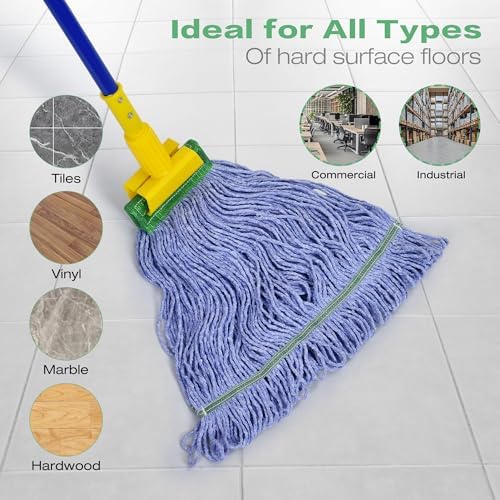 Matthew 4Pcs Heavy Duty Mop Heads Washable Reusable