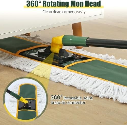 BUVE 24 Inch Commercial Dust Mop with Replacement Pads