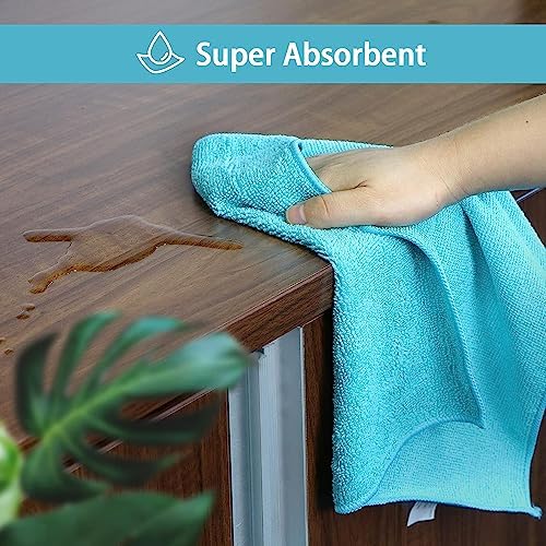 HOMEXCEL Microfiber Cloths 8 Pack 4 Color 115x115