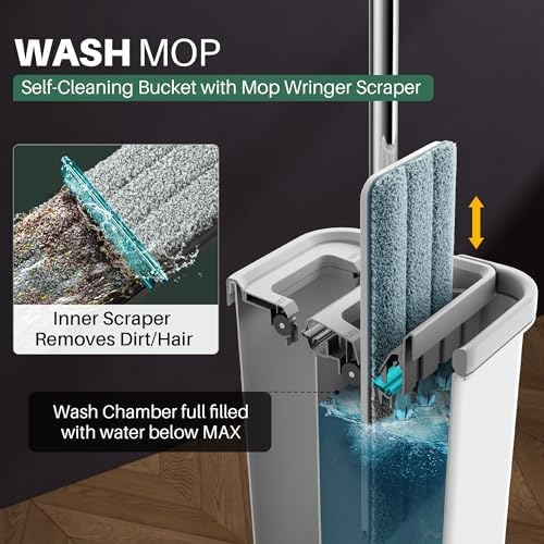 JOYMOOP Mop and Bucket with Wringer Set 1