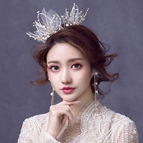 Fashion Round Princess Crown Tiaras with Pearl