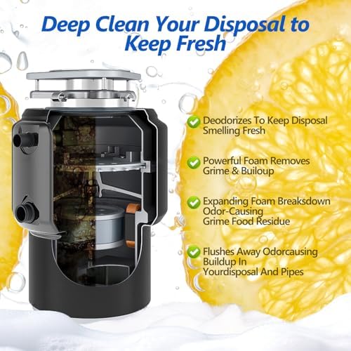 USKICH Garbage Disposal Cleaner Tablets 26Pack Fresh Lemon Scent