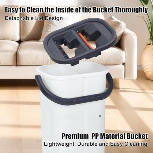 WFJINHAN EasyWring Mop and Bucket Set with Wringer 13 Inch
