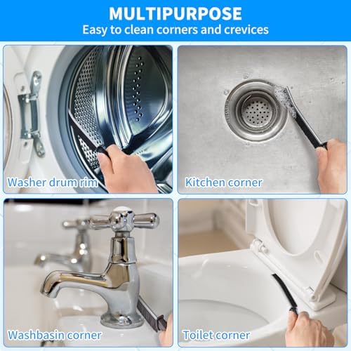 4TH Multi-Purpose Crevice Cleaning Brush - 4 Pcs Black