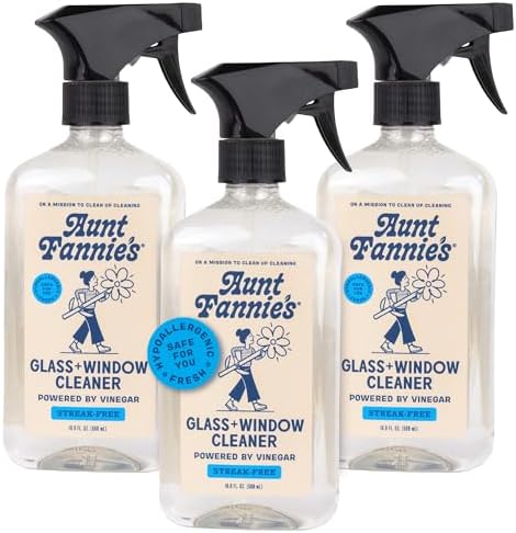 Aunt Fannies Streak-Free Vinegar Glass Cleaner 169 Ounces Pack of 3