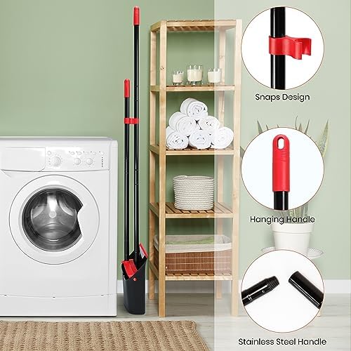 TreeLen Broom and Dustpan Set for Home Cleaning