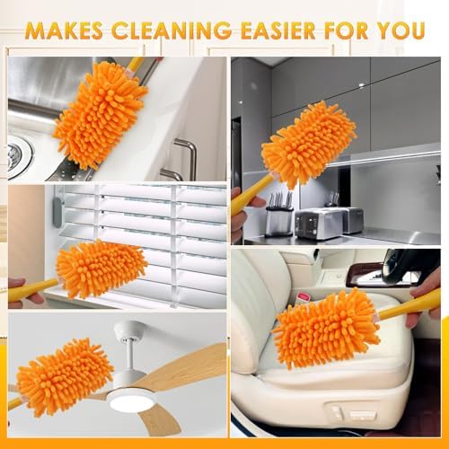 REDONES Reusable Duster Refills for Swiffer - 4 Pack Heavy Duty Dusters