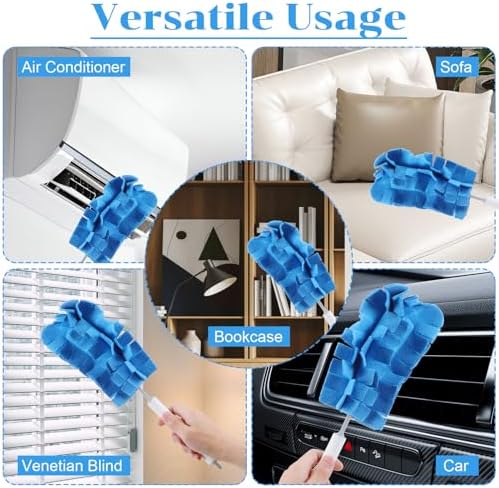 10 PCS Fleece Duster Refills in Rainbow Colors
