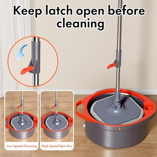Wengrou Spin Mop and Bucket Set with Dirty Clean Separation