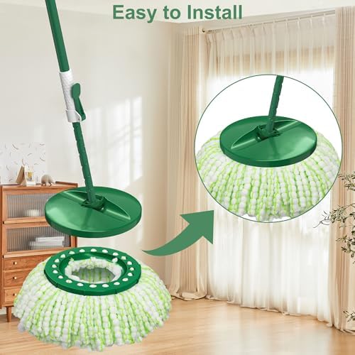 4pcs Spin Mop Head Replacement for Libman Tornado Mop and Bucket
