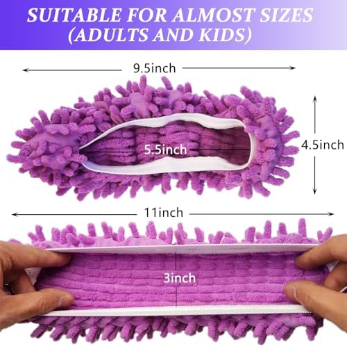 4 Pairs Mop Slippers Shoes Cover Dust Duster