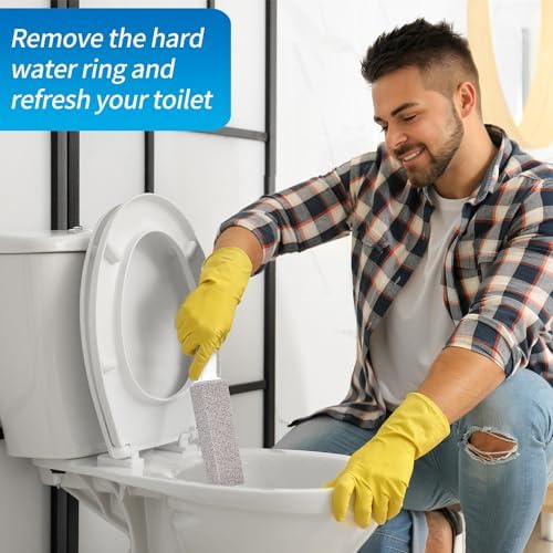4TH Pumice Stick with Handle for Toilet and Tile Cleaning - 2 Piece
