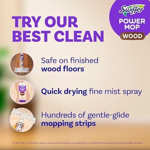 Swiffer Power Mop Wood Floor Cleaner Kit