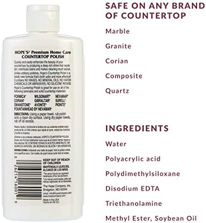 HOPES Countertop Polish - 8 Fl Oz Streak-Free Shine