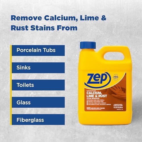Zep Concentrated Calcium Lime Rust Remover - 32 oz Case of 12 1