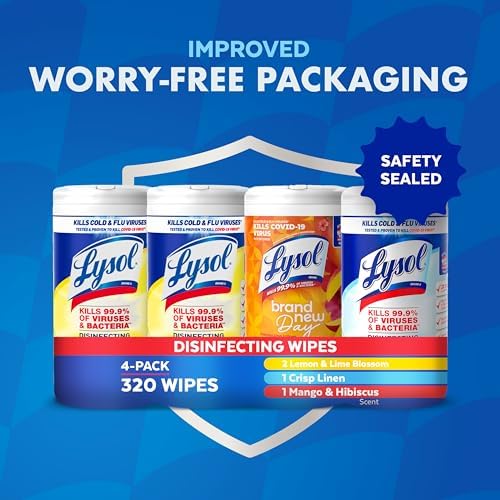 Lysol Disinfecting Wipes 80 Count 4pk Bundle
