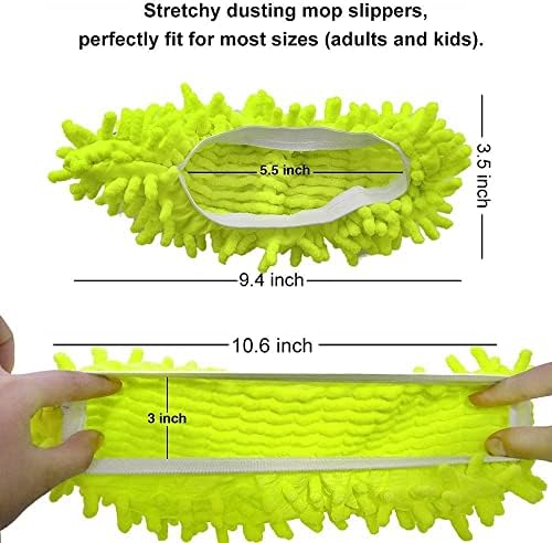 Yueiehe 5 Pairs Dust Duster Mop Slippers Foot Socks