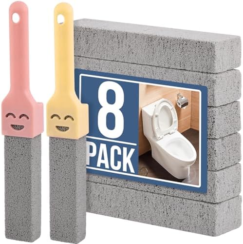 Navona 8 Pack Pumice Stones with Universal Handle