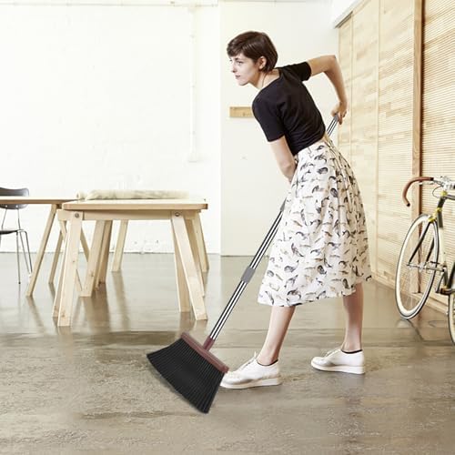 Kelamayi Upgrade Broom and Dustpan Set with Self-Cleaning Teeth