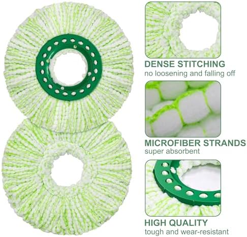 4pcs Spin Mop Head Replacement for Libman Tornado Mop and Bucket