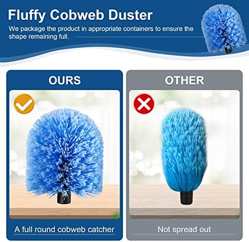 VITEVER Twist-On Cobweb Duster Head Brush Fits Standard 34 inch Poles