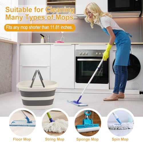 COKIHOM Collapsible Mop Bucket with Handle 42 Gallons