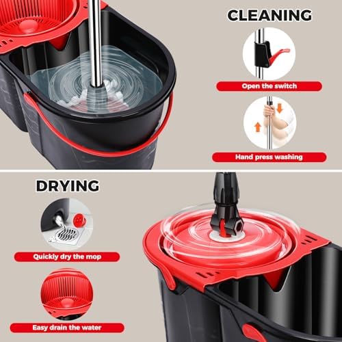 Gadhra Spin Mop and Bucket Set with Wringer