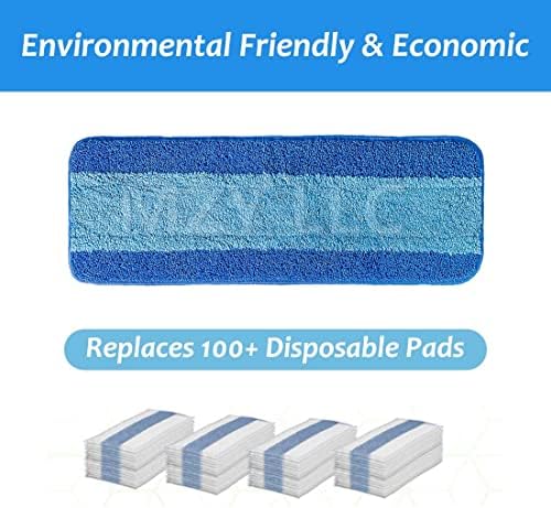MZY LLC 8 Pack Microfiber Mop Pads Reusable for Hardwood Floors