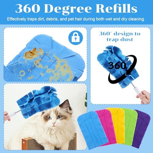 10 PCS Fleece Duster Refills in Rainbow Colors