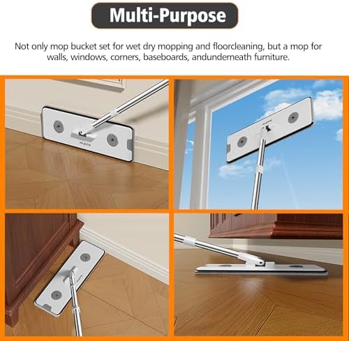 CTIME Mop and Bucket Set with Wringer for All Floors