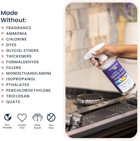 Truly Free Heavy Duty Degreaser - 16oz Reusable Bottle with 2 Refills