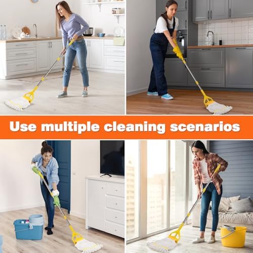 Heavy Duty Commercial Mop with 48 Long Stainless Steel Handle