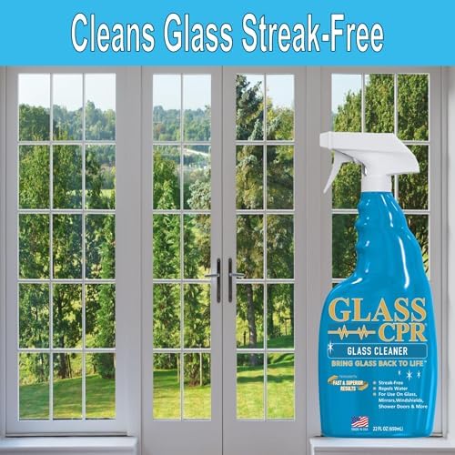 CPR Glass Cleaner Water Repellent 22oz 2-in-1 Glass Mirror Cleaner