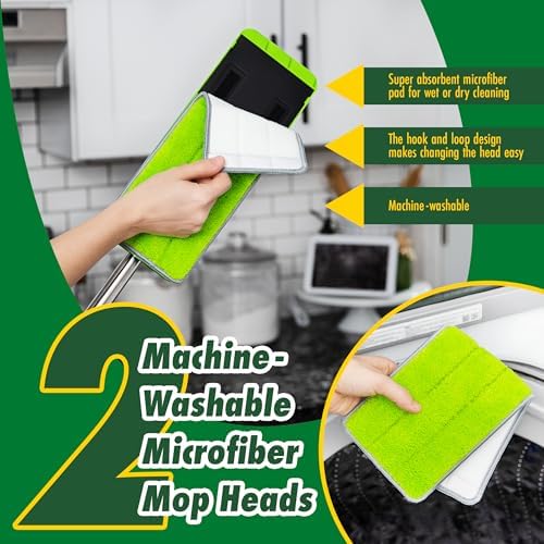 Libman Rinse n Wring Mop and Bucket Set with 2 Microfiber Pads
