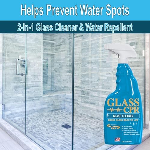 CPR Glass Cleaner Water Repellent 22oz 2-in-1 Glass Mirror Cleaner