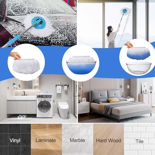 BOCA STORY Circle Mop Heads 4Pcs Scrub Brush
