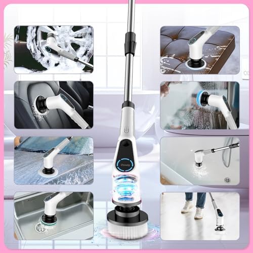 Dovety Electric Spin Scrubber with 8 Replaceable Brush Heads