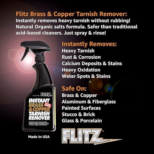 Flitz Instant Brass and Copper Tarnish Remover - 16oz