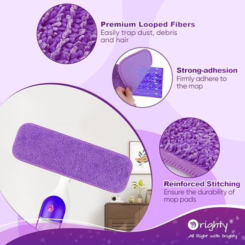 Orighty Reusable Mop Pads for Swiffer PowerMop 10 Pack
