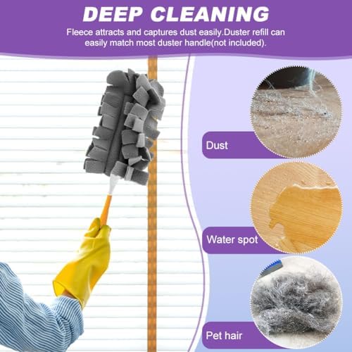 Saycker 14Pcs Reusable Fleece Duster Refills for Swiffer