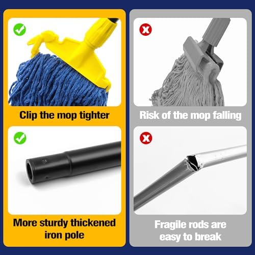 JEHONN Heavy Duty String Mop with 2 Heads
