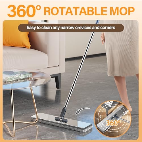 SWIFTIRON Flat Mop and Bucket Set with Wringer 1