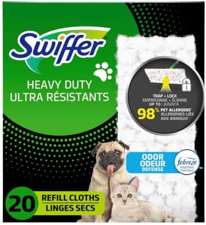 Swiffer 20 Pack Pet Dry Cloth Refills with Febreze