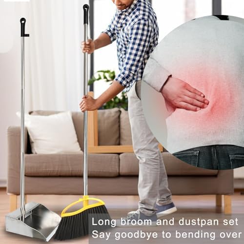 Gloffer Broom and Dustpan Set for Indoor Cleaning