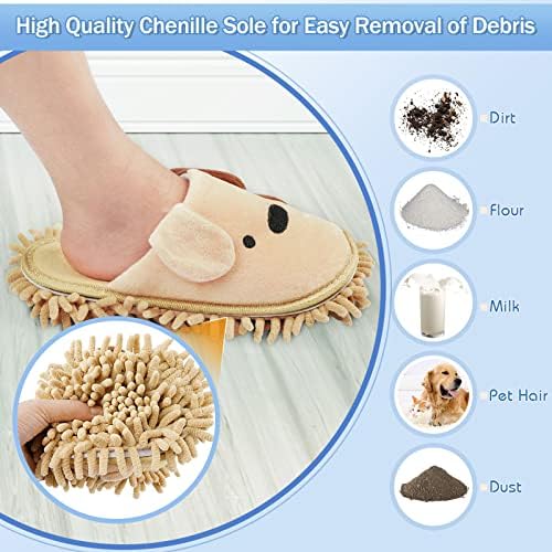 Whiidoom Floor Mop Slippers Chenille Fabric