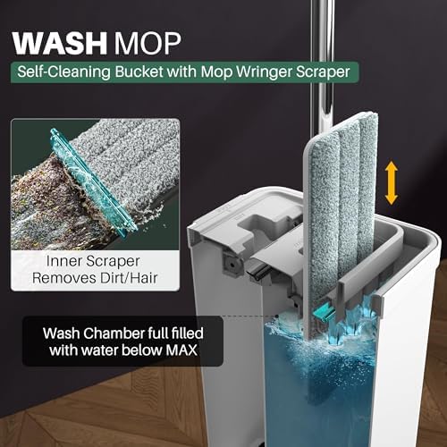JOYMOOP Mop and Bucket with Wringer Set