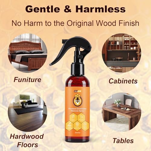 MIUMONE 2 in 1 Beeswax Wood Cleaner and Polish